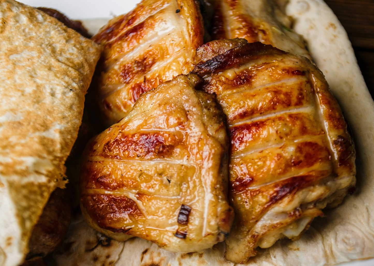 Grilled chicken thigh